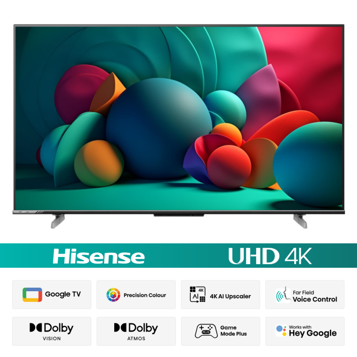 Hisense 43 inc Bezelless Dolby Vision 4K UHD Smart LED Voice Control Google DTS TV 43A6F3