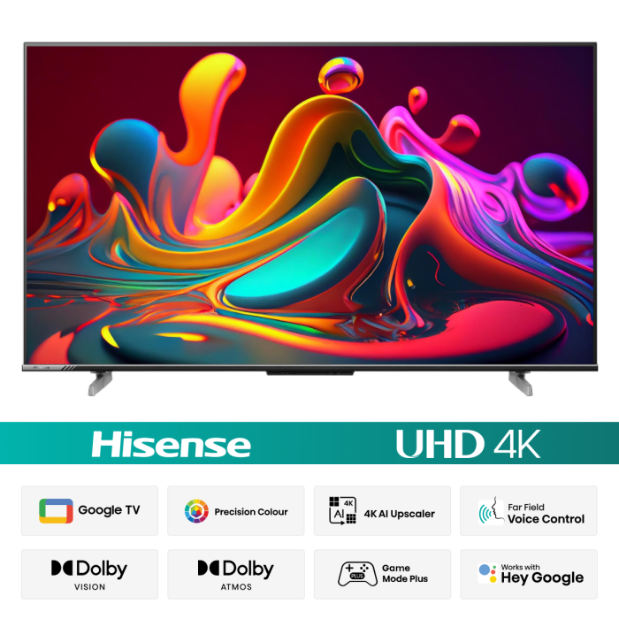 Hisense 50 inc Bezelless Dolby Vision 4K UHD Smart LED Voice Control Google DTS TV 50A6F3