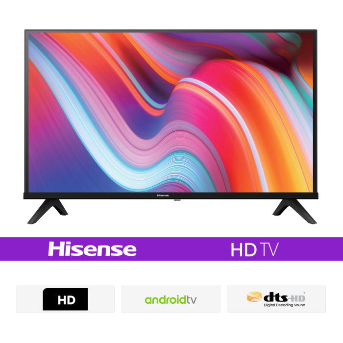 Hisesnse 32 inc Bezelless Full HD Smart Android WIFI DTS TV 32A4F4